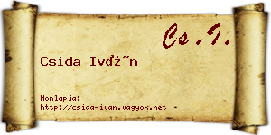 Csida Iván névjegykártya